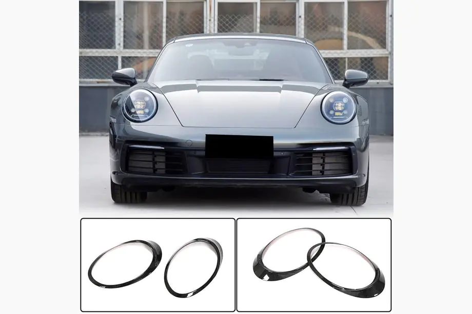 Porsche 911 (992) 2018– Ajovalojen suojakuoret (hiilikuitu) Image