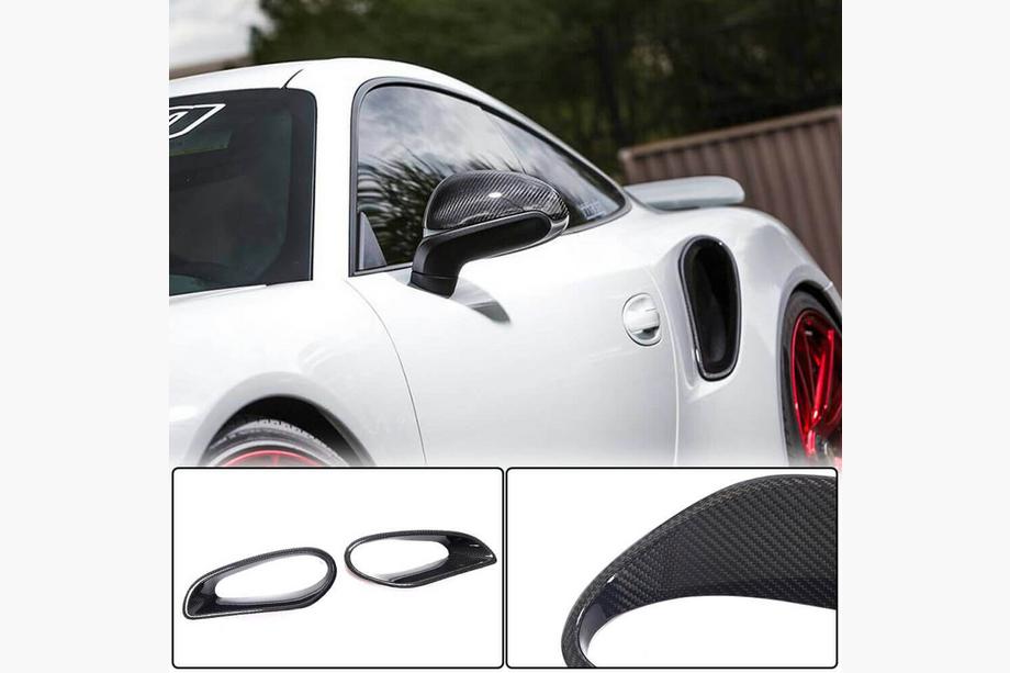 Porsche 911 (991) 2011–2019 Taka-lokasuojan suojalistat (Turbo S 2014-2016, hiilikuitu) Kuva 1