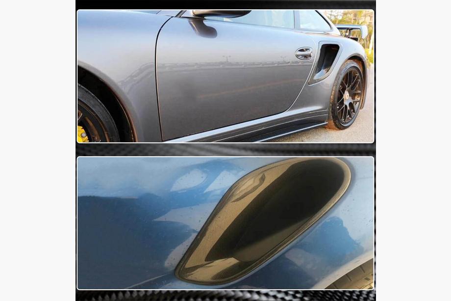 Porsche 911 (991) 2011–2019 Taka-lokasuojan suojalistat (Turbo S 2014-2016, hiilikuitu) Kuva 5