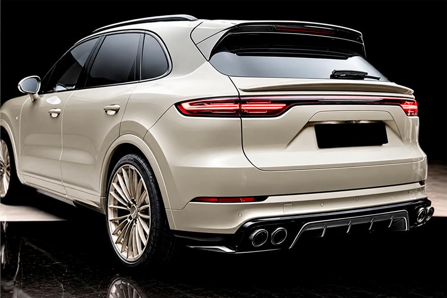 Porsche Cayenne 2018– Takapuskurin diffuusori (2018-2023, Hiilikuitu) Image