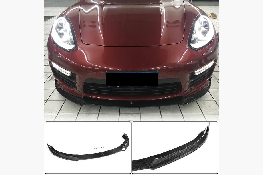 Porsche Panamera 2009–2016 Hiilikuitu etupuskurin lipa Lip V1 (Turbo/Turbo S/GTS) Image