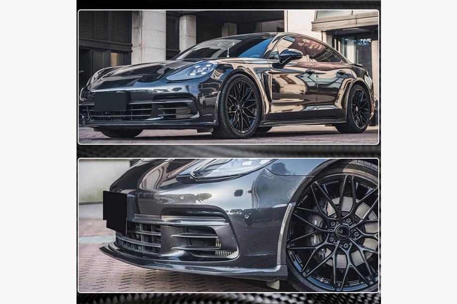 Porsche Panamera 2016–2023 Etupuskurin lip Lip (2016-2020, hiilikuitu) Kuva 5