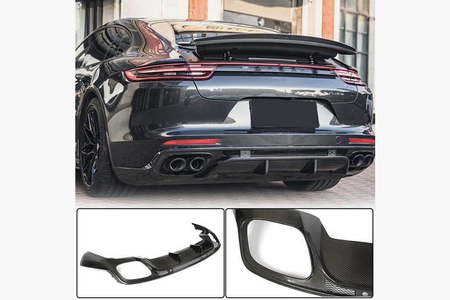 Porsche Panamera 2016–2023 Takapuskurin diffuusori (2016-2020, Hiilikuitu) Image