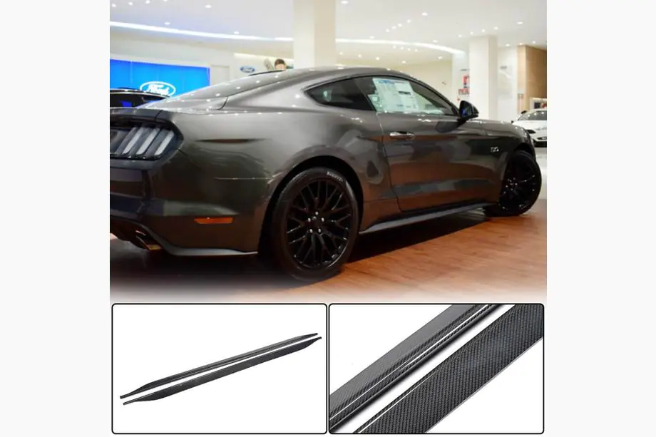 Ford Mustang 2015–2023 Sivuhameet V1 (Hiilikuitu) Image