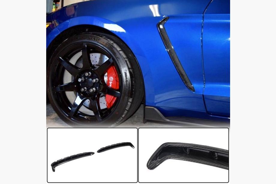 Ford Mustang 2015–2023 Etulokasuojien listat (2018-2023, hiilikuitu) Image
