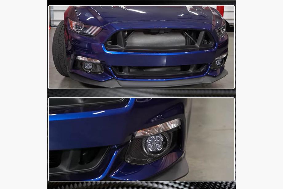 Ford Mustang 2015–2023 Sumuvalojen peiteosat V2 (2015-2017, Hiilikuitu) Kuva 3