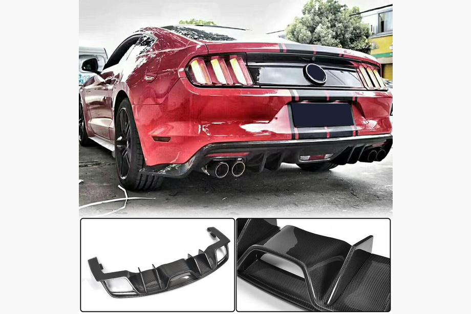 Ford Mustang 2015–2023 Takapuskurin diffuusori V1 (2015-2017, hiilikuitu) Image