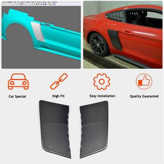 Takalokasuojan listat (2015-2017, hiilikuitu) Ford Mustang 2015–2023 kuva 2