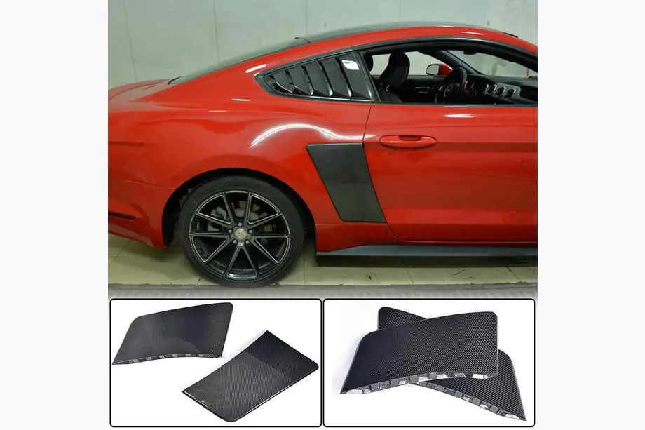Ford Mustang 2015–2023 Takalokasuojan listat (2015-2017, hiilikuitu) Image