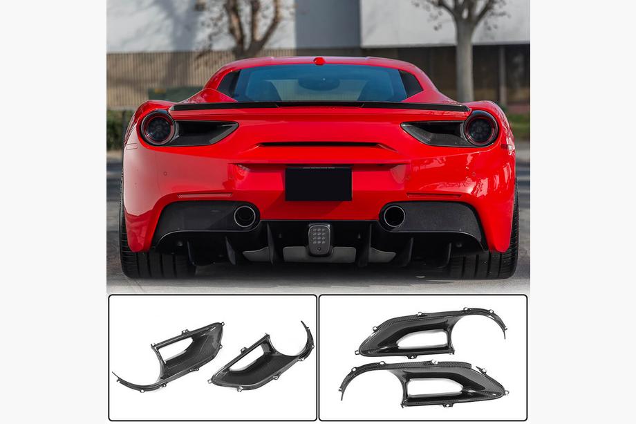 Ferrari 488 GTB 2015–2019 Takavalojen peitepaneelit (2015-2017, hiilikuitu) Image