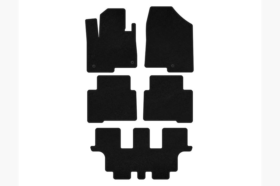 Hyundai Santa Fe 4 2018–2023 Tekstiilimatot Classic (3 riviä, Grand, musta) Image