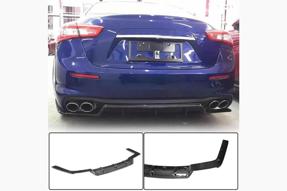 Maserati Ghibli 2013–2023 Takapuskurin diffuusori (Base 2018-2020, hiilikuitu) Image