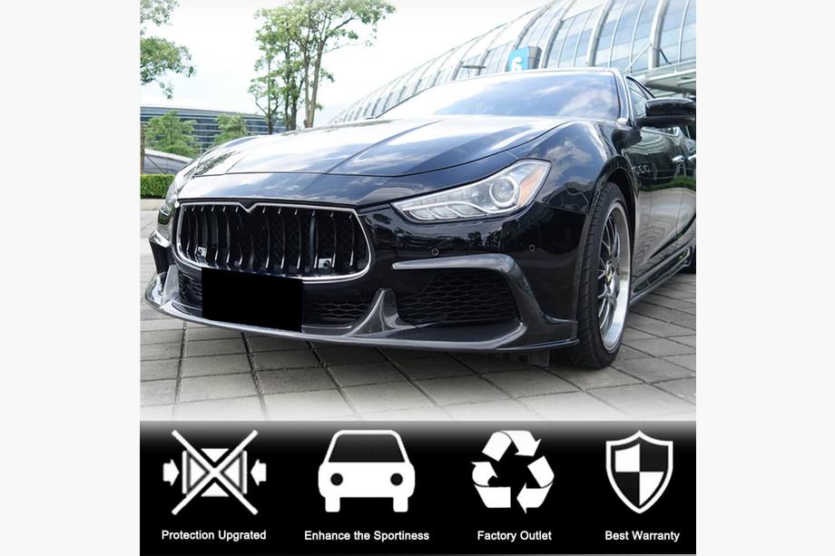 Maserati Ghibli 2013–2023 Etupuskurin lippoileri Lip V1 (Base/S/S Q4 2013-2017, hiilikuitu) Kuva 2