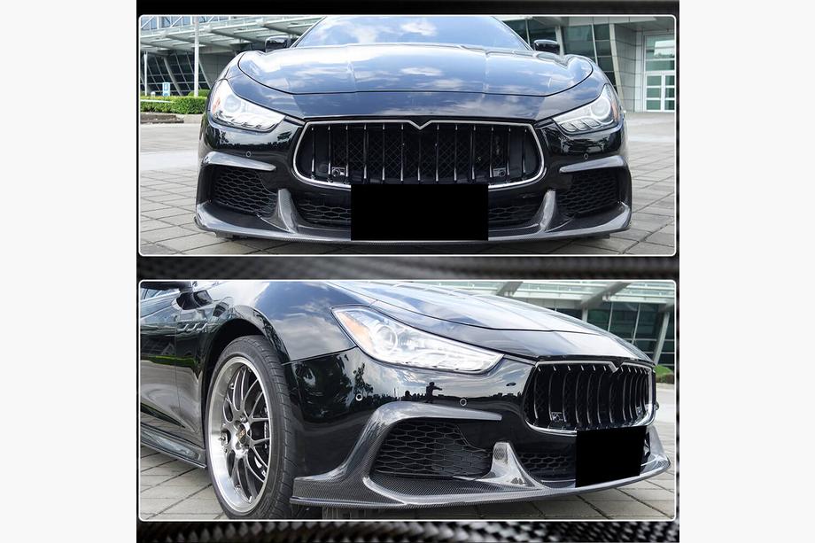 Maserati Ghibli 2013–2023 Etupuskurin lippoileri Lip V1 (Base/S/S Q4 2013-2017, hiilikuitu) Kuva 3