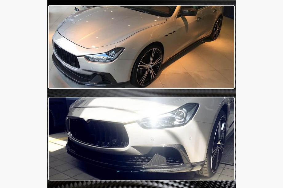 Maserati Ghibli 2013–2023 Etupuskurin lisäosat (Base/S/S Q4 2013-2017, hiilikuitu) Kuva 3