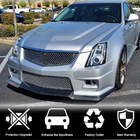Cadillac CTS 2013–2019 Etupuskurin lippa Lip V2 (CTS V Sedan 2016-2019, hiilikuitu) kuva 2