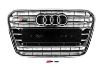 Audi A6 C7 2011–2017 Musta etusäleikkö kromikehyksellä S-style (2011-2014) kuva 1