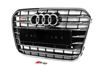 Audi A6 C7 2011–2017 Musta etusäleikkö kromikehyksellä S-style (2011-2014) kuva 2
