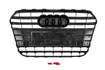 Audi A6 C7 2011–2017 Musta etusäleikkö kromikehyksellä S-style (2011-2014) kuva 4