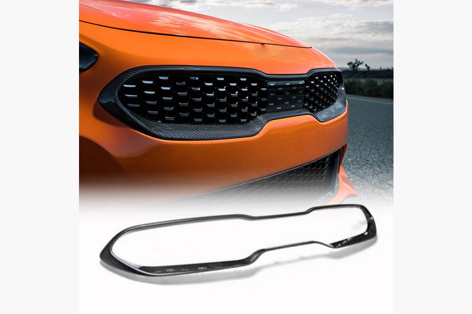 Kia Stinger 2017–2023 Jäähdyttimen säleikön kehys (hiilikuitu) Image