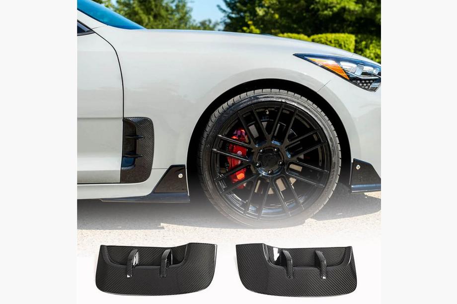 Kia Stinger 2017–2023 Hiilikuituiset suojalistat etulokasuojiin Image