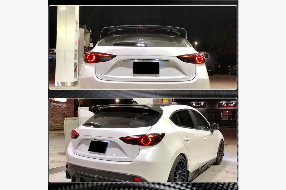 Mazda 3 2013–2019 Spoileri V1 (HB, hiilikuitu) Kuva 3