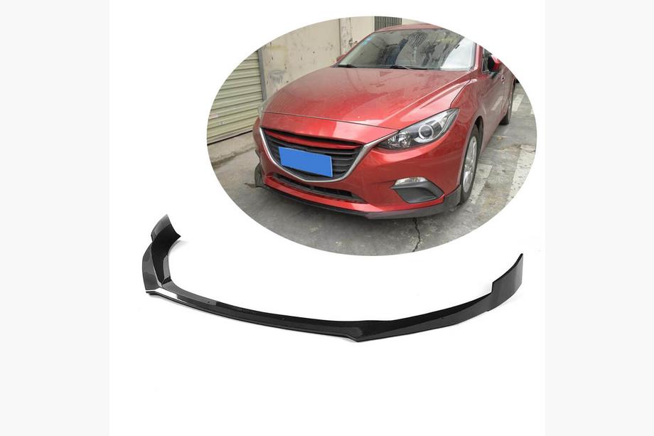 Mazda 3 2013–2019 Etupuskurin lip-spoileri, hiilikuitu Lip (2014-2016, Carbon) Image