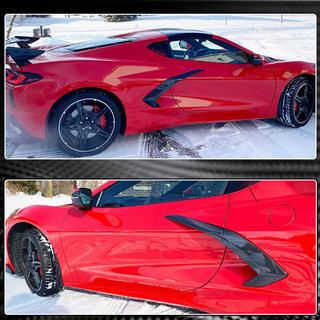 Takalokasuojien suojalistat (2019-2022, Carbon) Chevrolet Corvette C8 2019– kuva 4