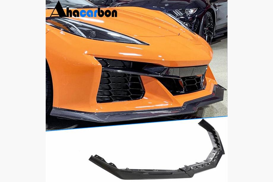 Chevrolet Corvette C8 2019– Etupuskurin lip-splitteri (Z06, 2020-2024, hiilikuitu) Kuva 1