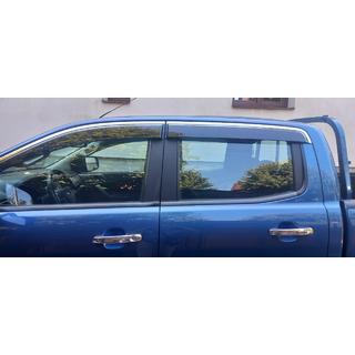Sivulasien tuuliohjaimet kromilistalla Niken Luxury (2015-2022, 4 kpl) Ford Ranger 2011–2022 kuva 2