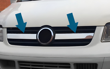 Volkswagen T5 Transporter 2003–2010 Keskiritilän listat (2 kpl, ruostumaton teräs) Carmos - turkkilainen teräs kuva 6