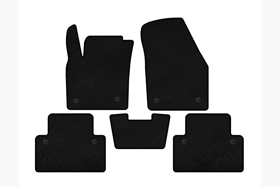 Volvo C30 2006–2012 Tekstiilimatot Deluxe (HB, 3-ovinen, musta) Image