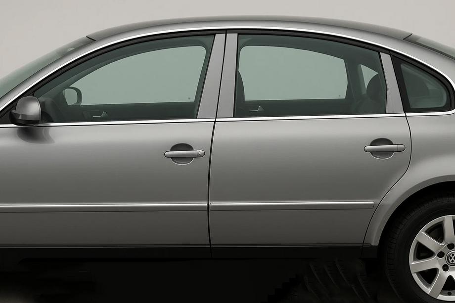 Volkswagen Passat B5 1997–2005 Ovipilarien listat (6 kpl, ruostumaton teräs) Image