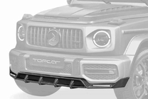 Mercedes G-Class W463 2018–2024 Etupuskurin lip-spoileri Lip (G63 AMG, dry carbon) kuva 2
