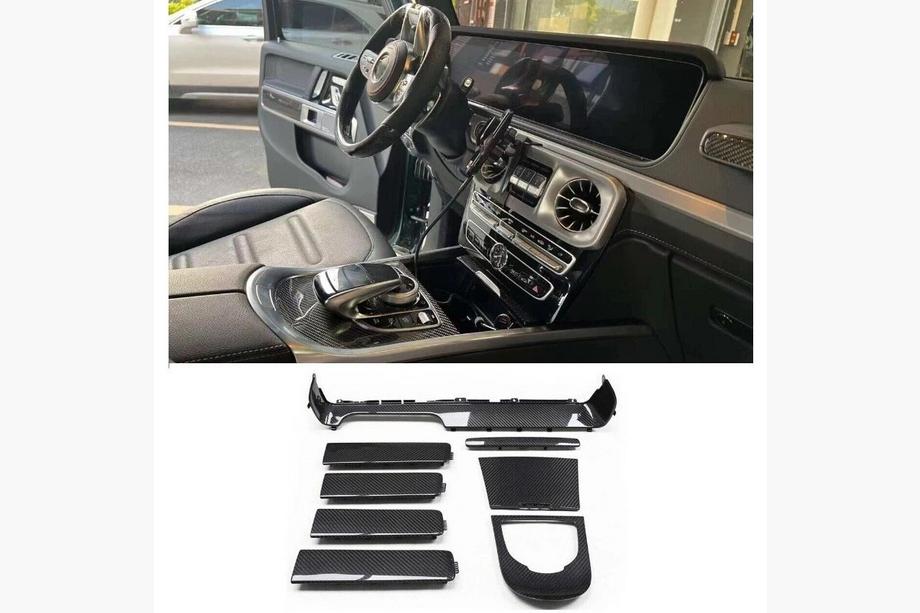 Mercedes G-Class W463 2018–2024 Hiilikuituisten sisustan koristelistojen sarja V2 Image