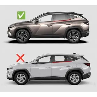 Ikkunadeflektorit (4 kpl, HIC) Hyundai Tucson NX4 2021– kuva 1