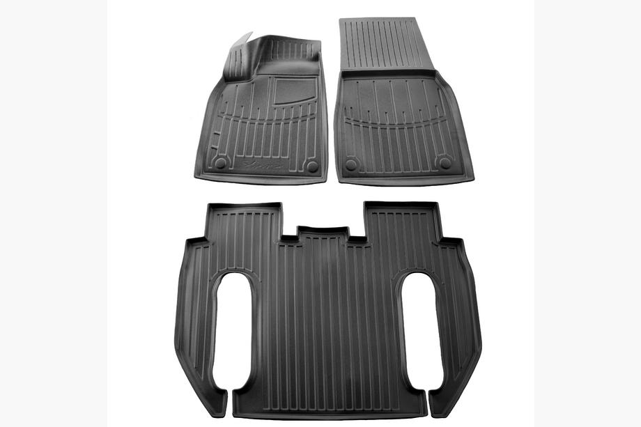 Tesla Model X 2015– Stingray 3D kumimatot (Plaid, 6-paikkainen, 3 kpl) Image