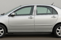 Toyota Corolla 2002–2007 Kromiset pilarisuojat (4 kpl, ruostumaton teräs) kuva 1