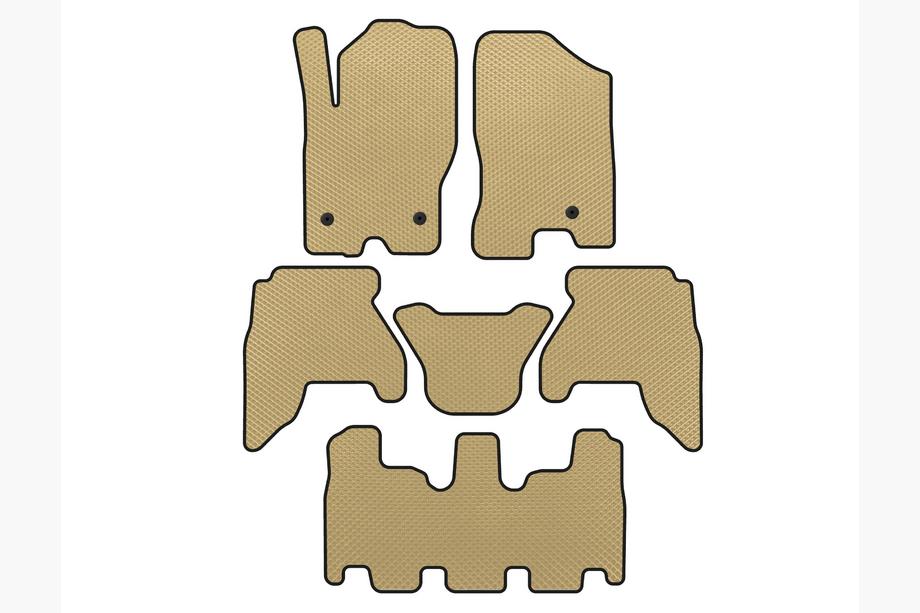 Nissan Pathfinder R51 2005–2014 EVA-mattosarja matkustamoon (3 riviä, Beige, 2010-2014) Image