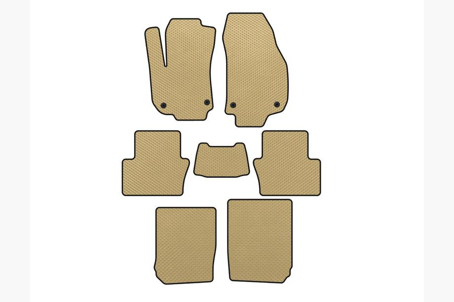 Opel Zafira B 2005–2011 EVA-matot (3 riviä, beige) Image