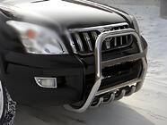 Toyota Land Cruiser Prado 120 2002–2009 Korkea härkäpuskuri (ruostumaton teräs) kuva 1