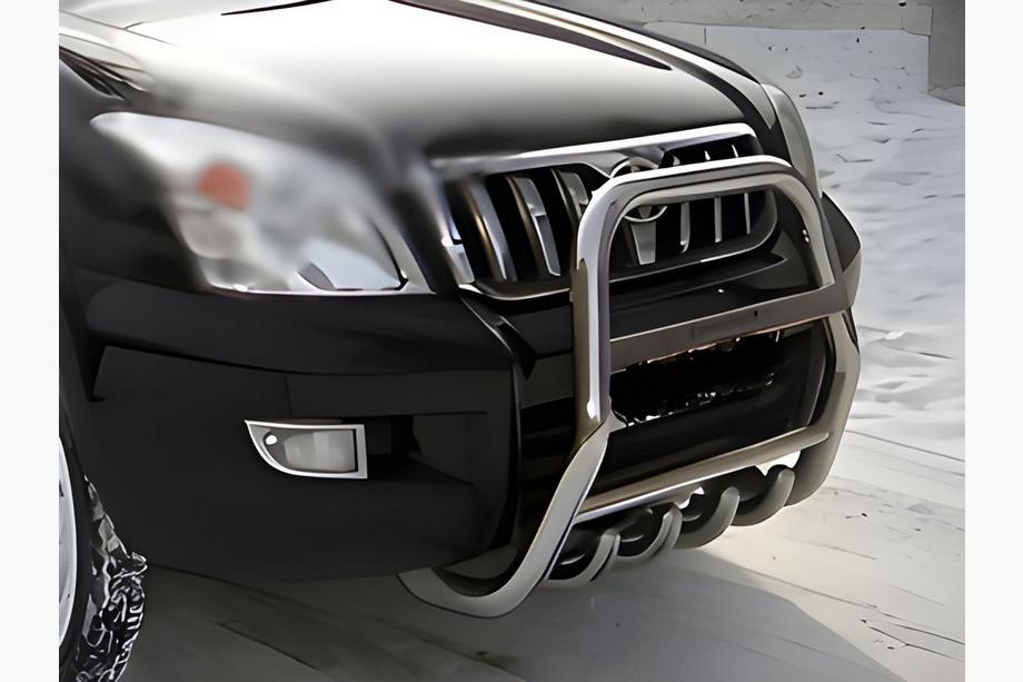 Toyota Land Cruiser Prado 120 2002–2009 Korkea härkäpuskuri (ruostumaton teräs) Image