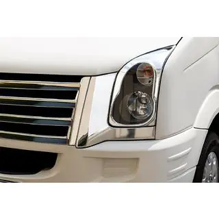Ajovalojen kromisuojat (2 kpl, ruostumaton teräs) Volkswagen Crafter 2006–2016 kuva 3