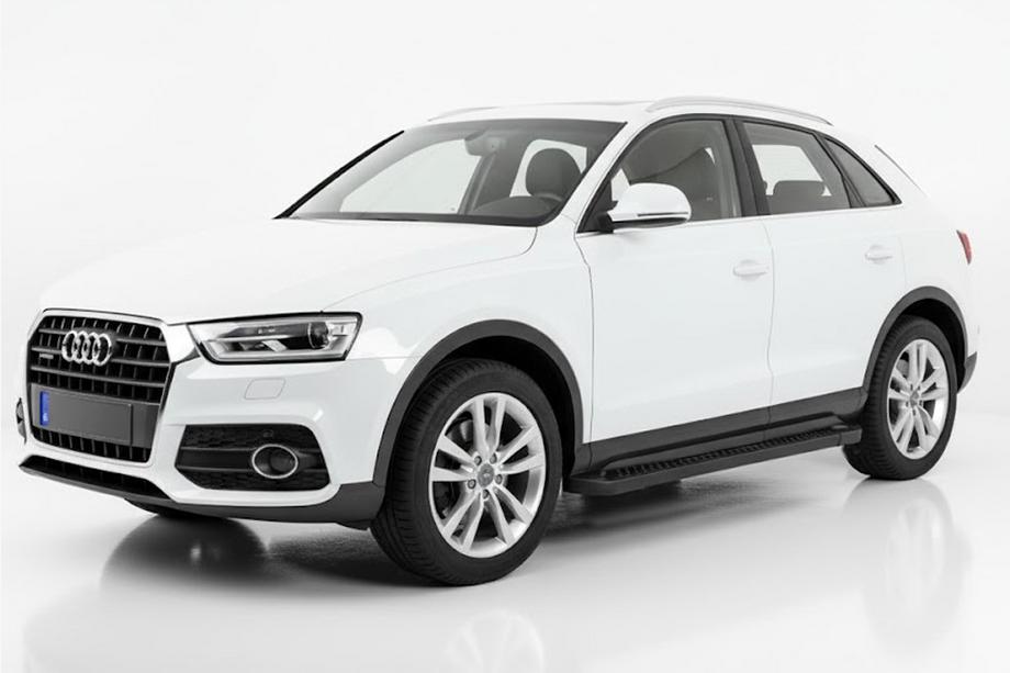 Audi Q3 2011–2019 Allmond Black sivuportaat (2 kpl, alumiini) Image