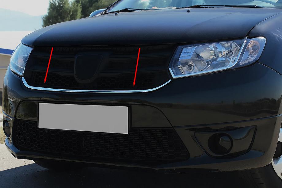 Dacia Logan MCV 2013–2020 Koristelista säleikön alle (1 kpl, ruostumaton teräs) Image