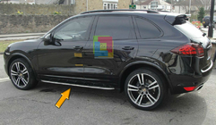 Porsche Cayenne 2010–2017 OEM-sivuporrastukset (2 kpl, alumiini) kuva 5