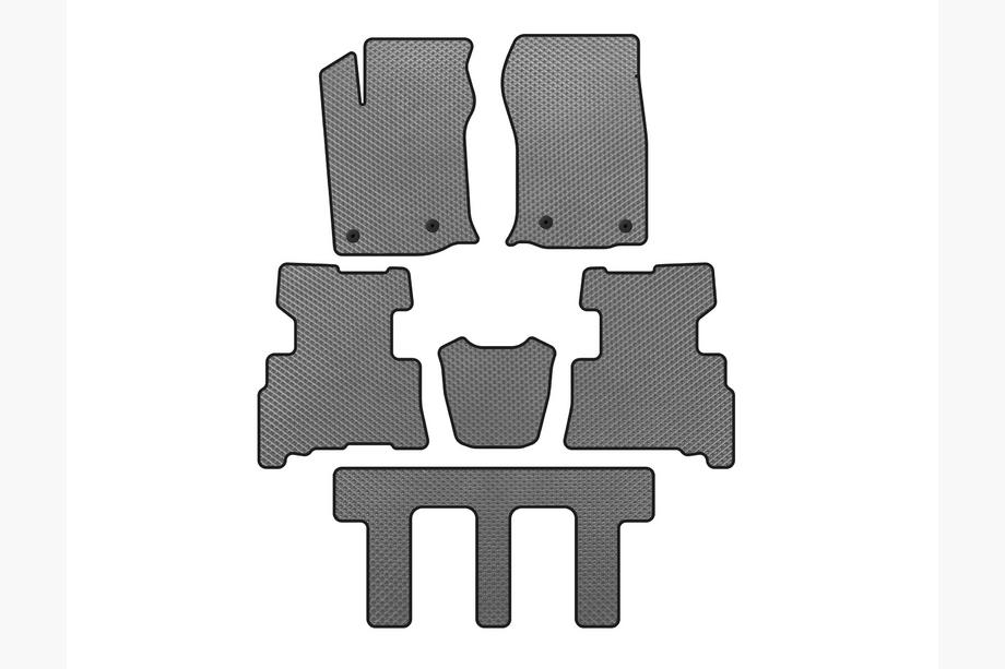 Toyota 4Runner 2009–2024 EVA-lattiamatot matkustamoon (3 riviä, 2014-2024, 7-paikkainen, harmaa) Image