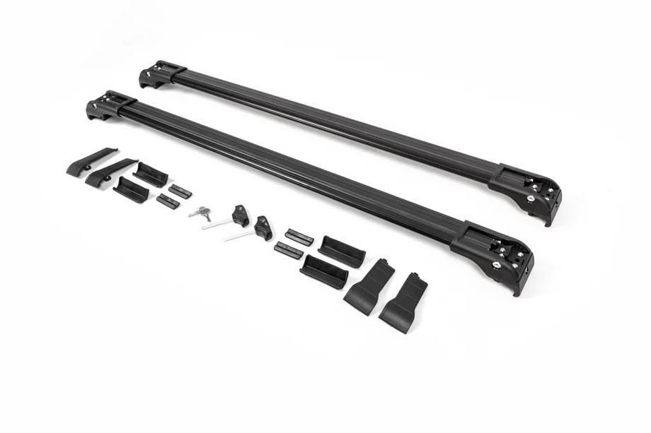 Peugeot Partner/Rifter 2019– Kattotelineen poikkitangot integroiduille kattokaiteille Wingbar V2 (2 kpl) Musta Kuva 17