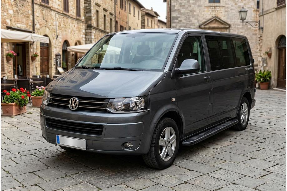 Volkswagen T5 2010–2015 Sivuporrast Bosphorus Black (2 kpl, alumiini) Lyhyt akseliväli Image