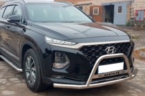 Hyundai Santa Fe 4 2018–2023 Viiksimallinen karjapuskuri WT006 (ruostumaton teräs) kuva 3